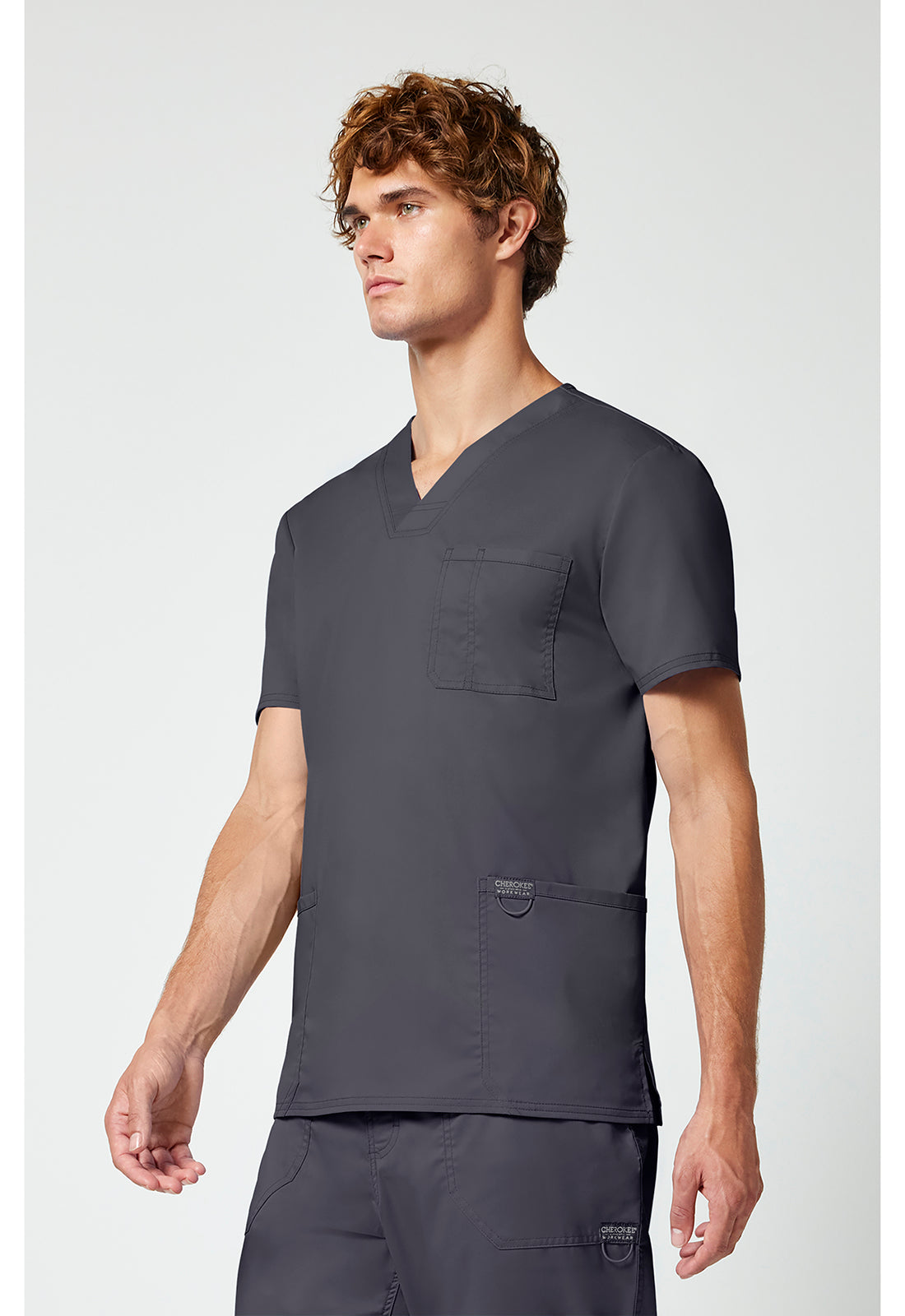 Heren T-shirt met V-hals met moderne pasvorm en ID-lus WWE670