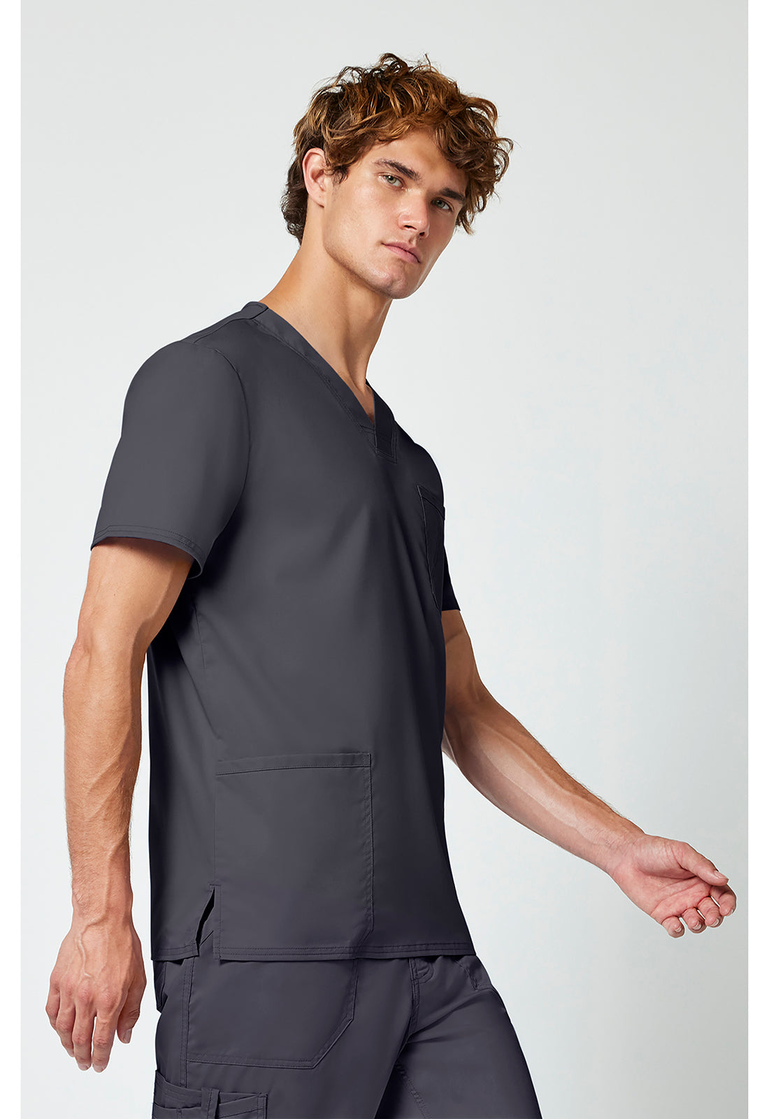 Heren T-shirt met V-hals met moderne pasvorm en ID-lus WWE670