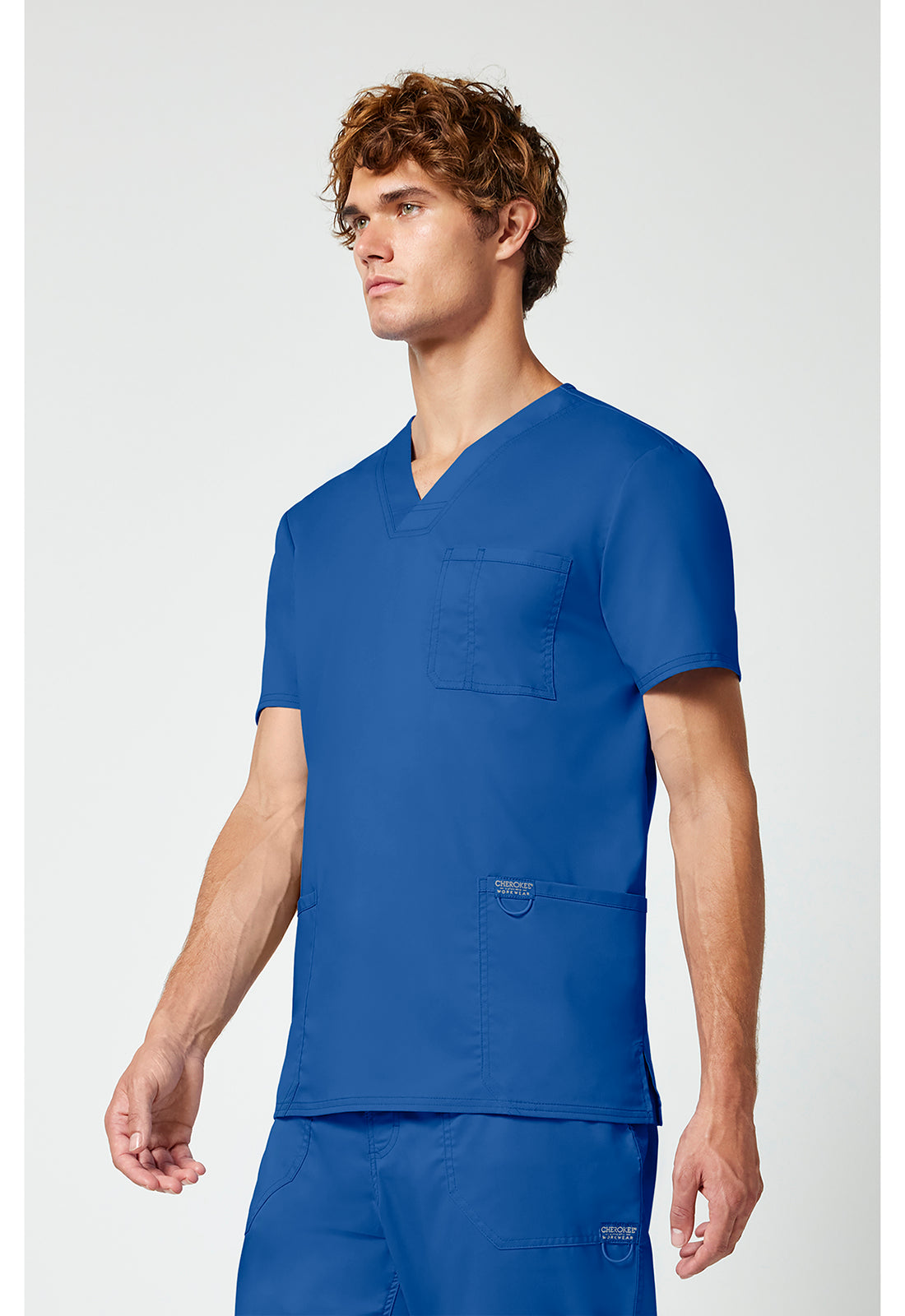 Heren T-shirt met V-hals met moderne pasvorm en ID-lus WWE670
