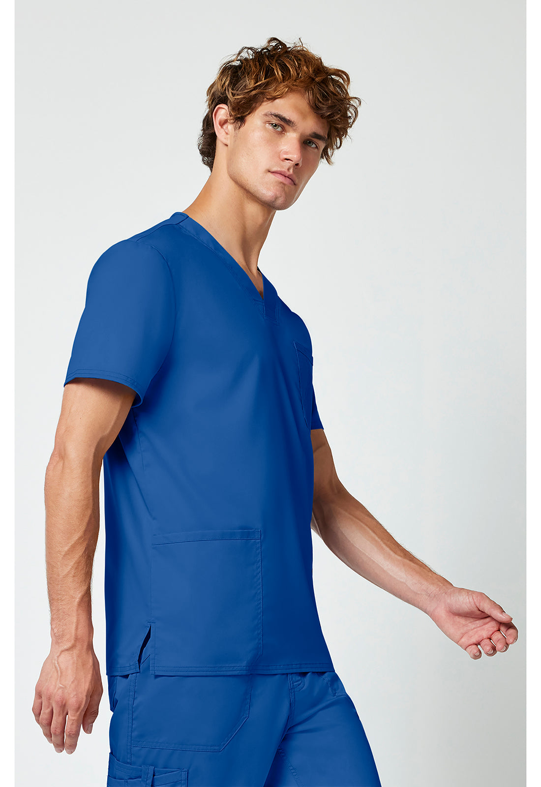 Heren T-shirt met V-hals met moderne pasvorm en ID-lus WWE670