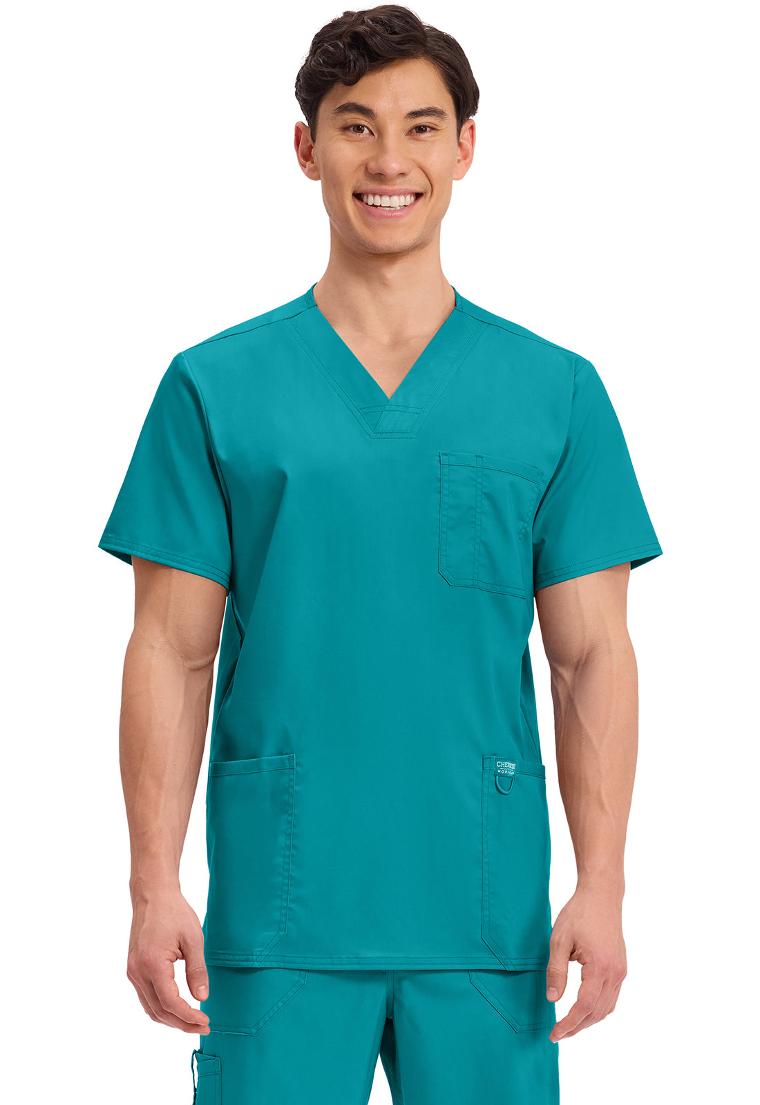 Heren T-shirt met V-hals met moderne pasvorm en ID-lus WWE670