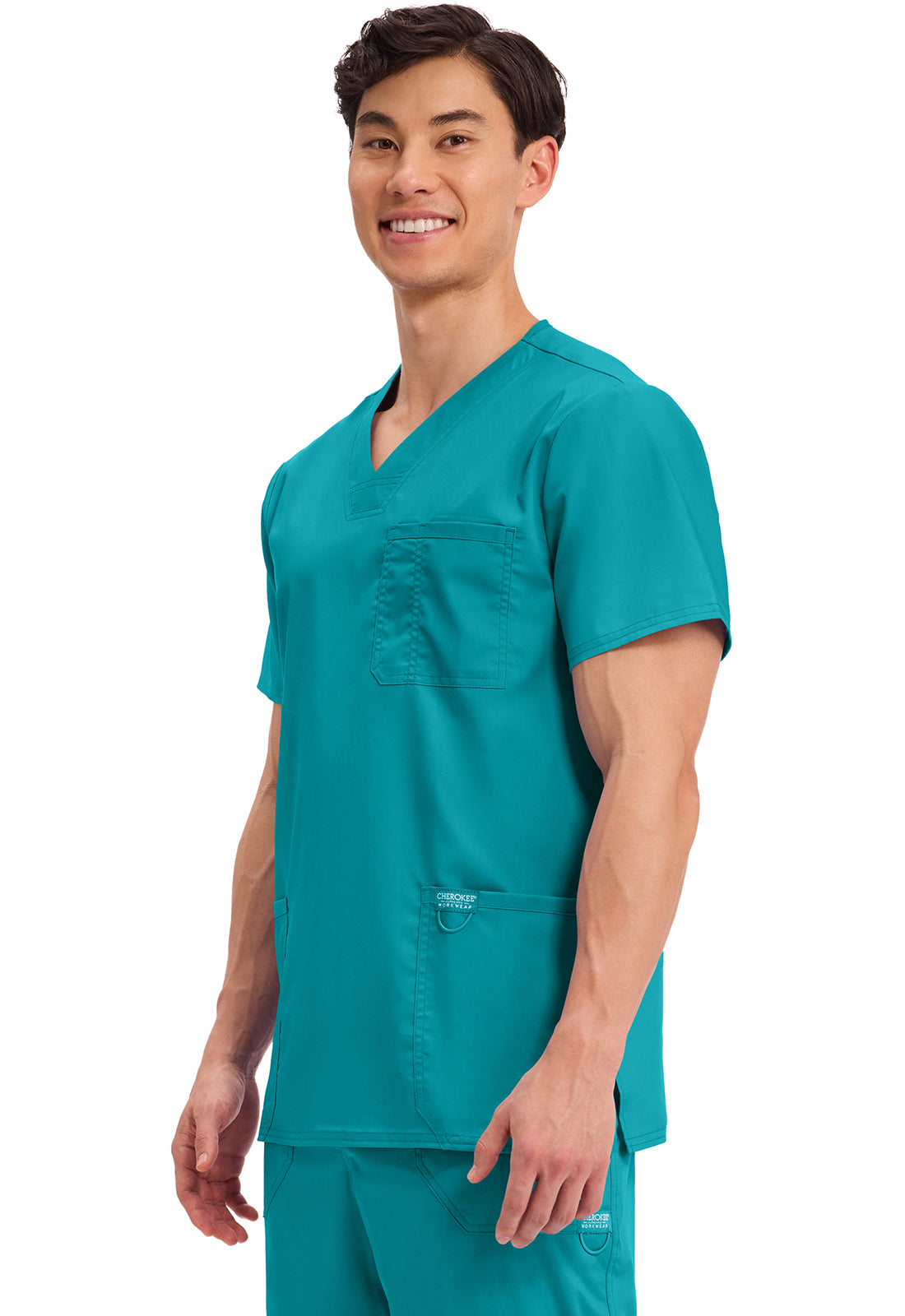 Heren T-shirt met V-hals met moderne pasvorm en ID-lus WWE670