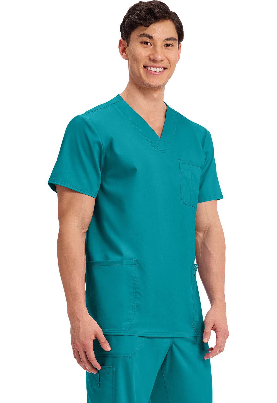Heren T-shirt met V-hals met moderne pasvorm en ID-lus WWE670