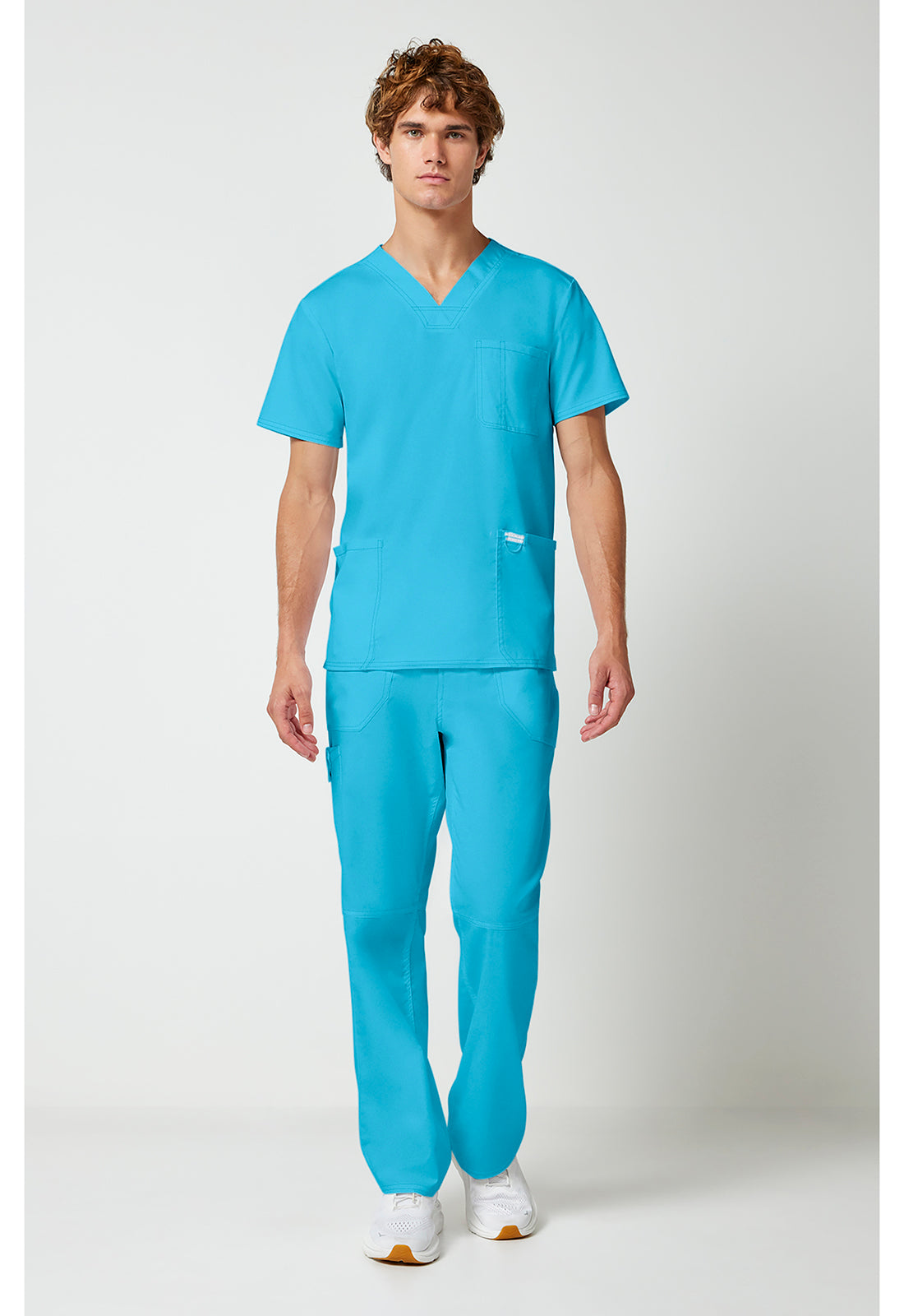 Heren T-shirt met V-hals met moderne pasvorm en ID-lus WWE670