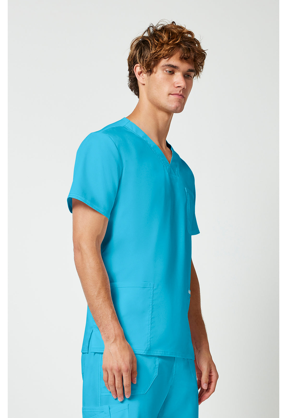 Heren T-shirt met V-hals met moderne pasvorm en ID-lus WWE670