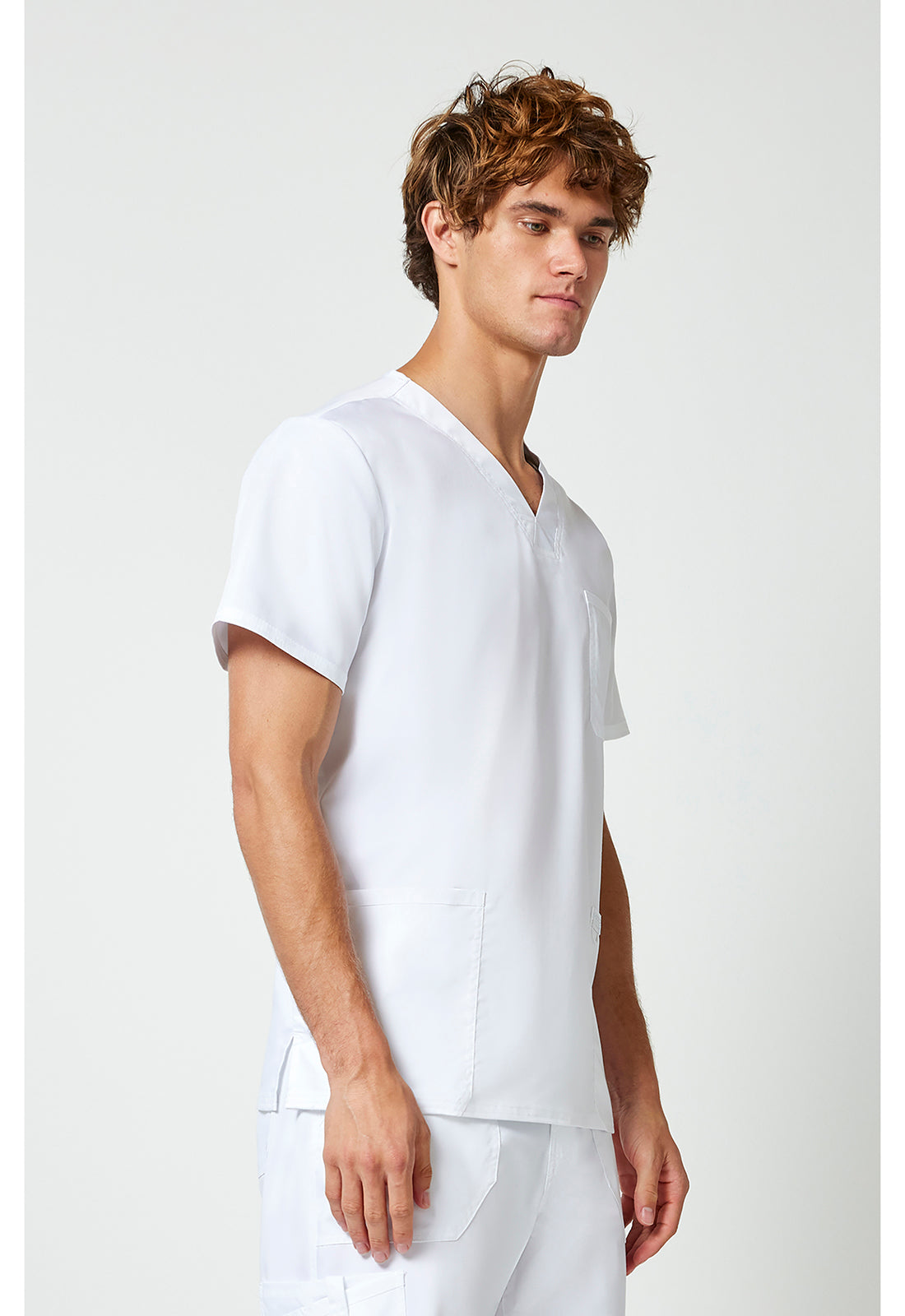 Heren T-shirt met V-hals met moderne pasvorm en ID-lus WWE670
