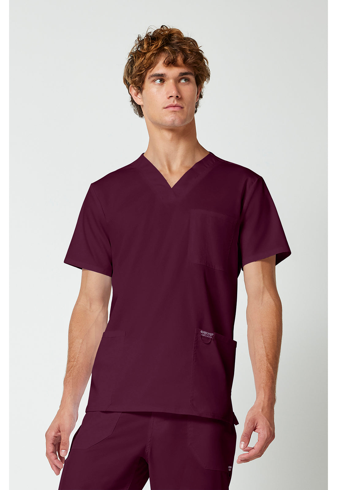 Heren T-shirt met V-hals met moderne pasvorm en ID-lus WWE670