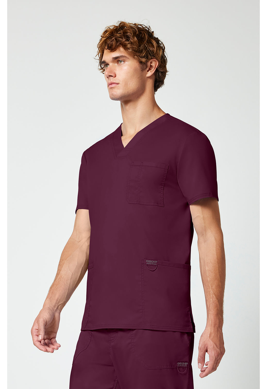 Heren T-shirt met V-hals met moderne pasvorm en ID-lus WWE670