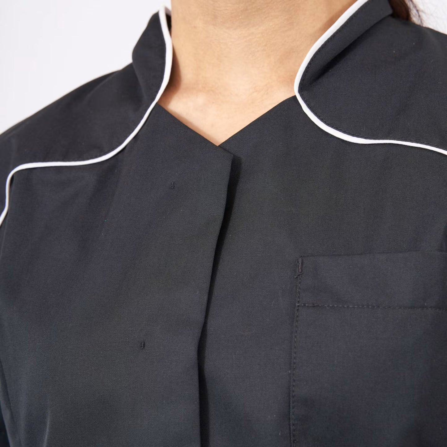 Alsico Dames Zorgtuniek Mentha Zwart met Witte Accenten