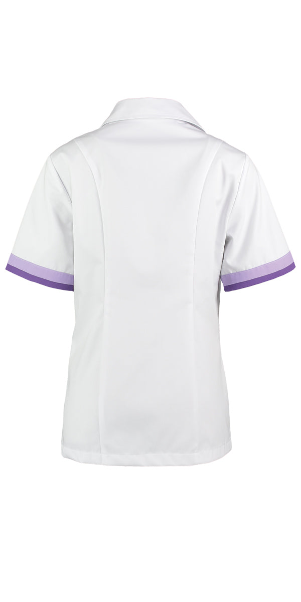 Veste de soin pour femme Kristel blanc avec accents de couleur en 3 couleurs