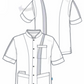 Heren jack Lex wit met kleuraccent - Zorgkleding.nl